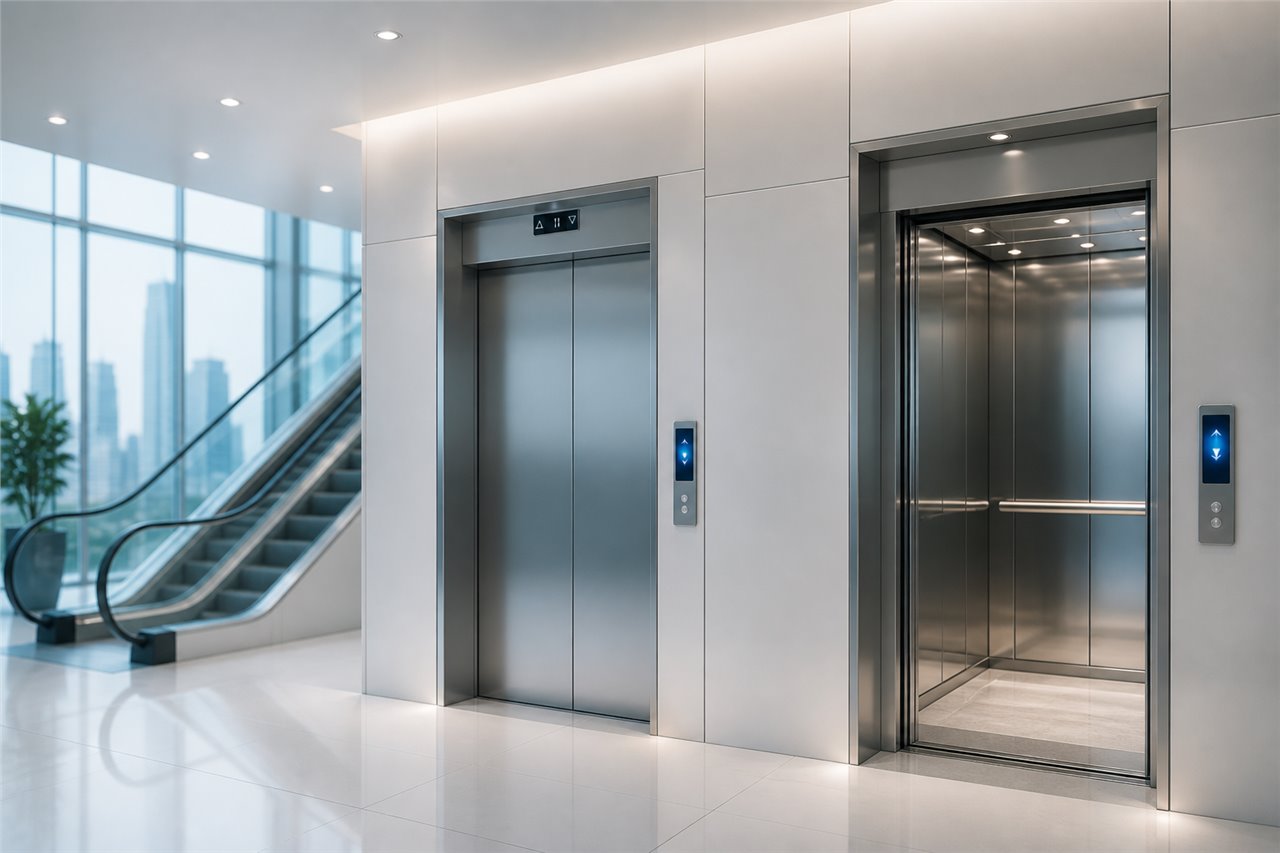Modern elevator lobby by Al-Tai Lifters
